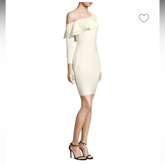 Cream Georgina Ruffle Dress. Perfect for bride or any date/party. - Picture 2 of 9